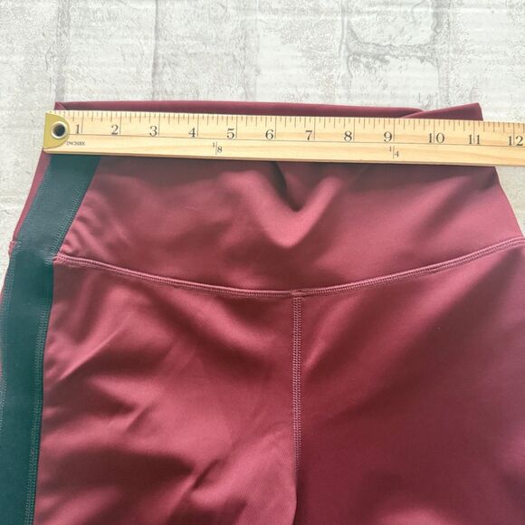 NWT IVL Collective Striped Waist Solid Wine Black Pull On Soft Sculpt Legging 6 - Picture 6 of 8